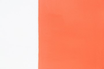 Red and white painted wall in the interior