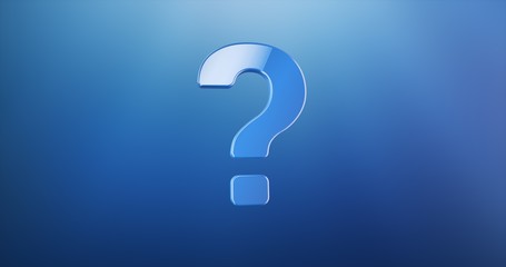 Question Mark Blue 3d Icon