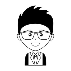 businessman character isolated icon vector illustration design