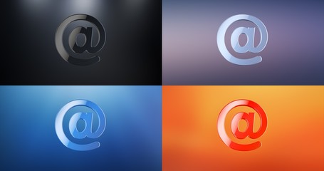 Mail At Sign 3d Icon