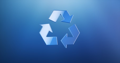 Recycle Blue 3d Icon