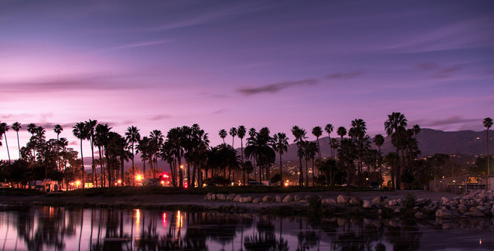 Purple Sunset in Santa Barbara