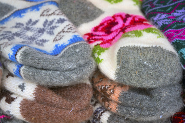 Children's mittens for Christmas