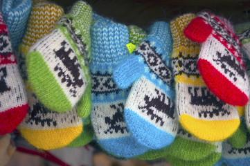 Children's mittens for Christmas