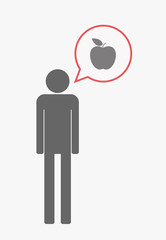 Isolated pictogram with an apple