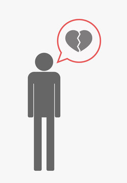 Isolated pictogram with a broken heart