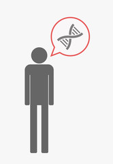 Isolated pictogram with a DNA sign