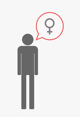 Isolated pictogram with a female sign