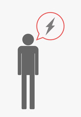 Isolated pictogram with a lightning