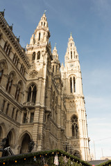 Fototapeta na wymiar The Rathaus (City Hall) of Vienna , Austria.