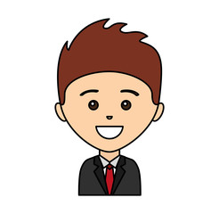 businessman character isolated icon vector illustration design