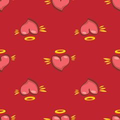 vector seamless heart pattern love background