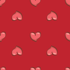 vector seamless heart pattern love background