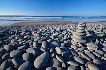 Stones balanced on the Pebble Ridge