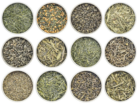 loose leaf  green tea collection