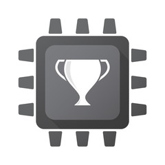 Obraz premium Isolated chip with an award cup