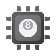 Isolated chip with  a pool ball