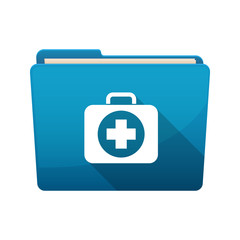 Isolated folder with  a first aid kit icon