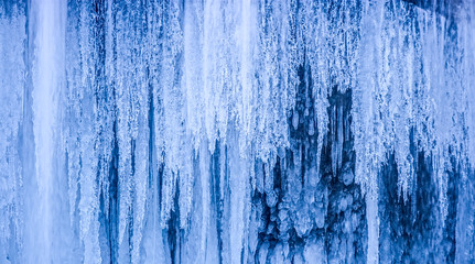 Plitvice lakes winter waterfalls