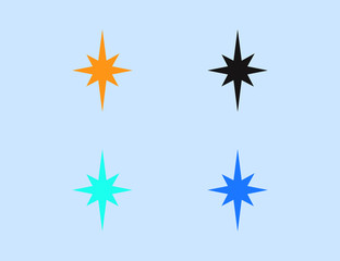 Obraz premium Vector star symbol set