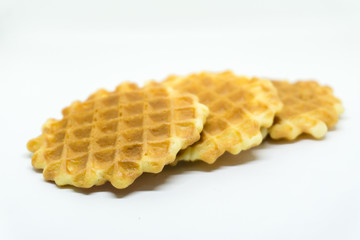 waffles isolated on white background