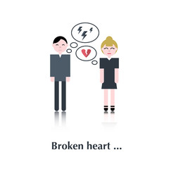 Broken heart icon