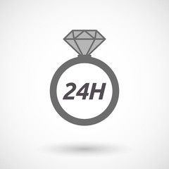 Isolated ring with    the text 24H