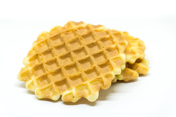waffles isolated on white background