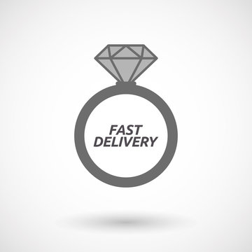 Isolated ring with  the text FAST DELIVERY