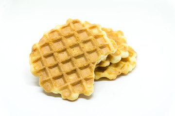 belgian waffles isolated on a white background
