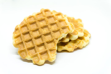 belgian waffles isolated on a white background