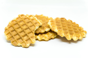 belgian waffles isolated on a white background