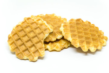 belgian waffles isolated on a white background