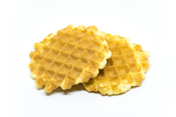 belgian waffles isolated on a white background