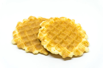 belgian waffles isolated on a white background