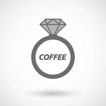Isolated ring with    the text COFFEE