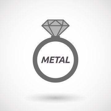 Isolated ring with    the text METAL
