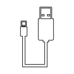 usb cable connection icon vector illustration design