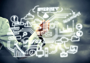 Woman sketching business ideas 