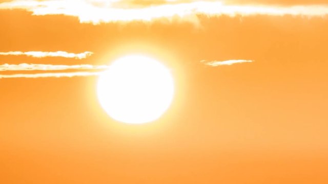 Rising sun through layers of clouds in Southern California.