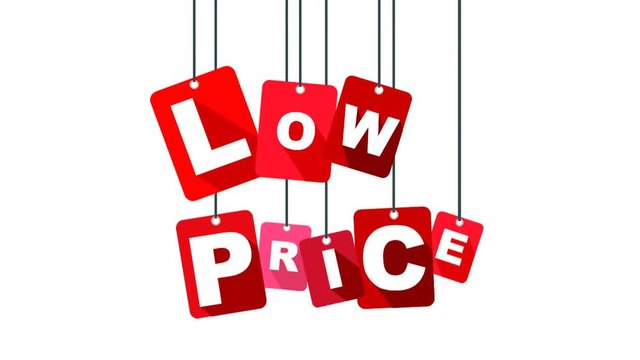 low price video with red flat tag