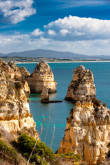 Lagos cliffs in Portugal