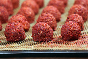 Organic spicy chickpeas dumplings organic super food prepared fo