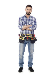 Handyman with arms crossed