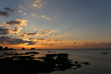 Fototapeta premium 荒船海岸の夜明け