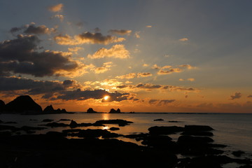 荒船海岸の夜明け