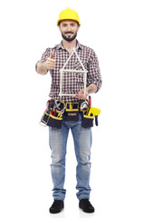 Carpenter with house