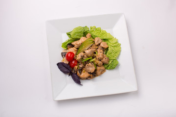 Chicken with Cabbage, Mushrooms