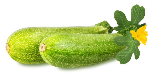 Fresh vegetable marrow isolated on white