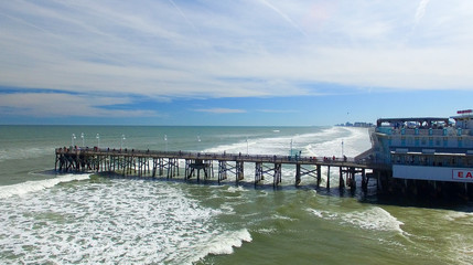Obraz premium DAYTONA BEACH, FL - FEBRUARY 2016: Aerial city view. Daytona Bea